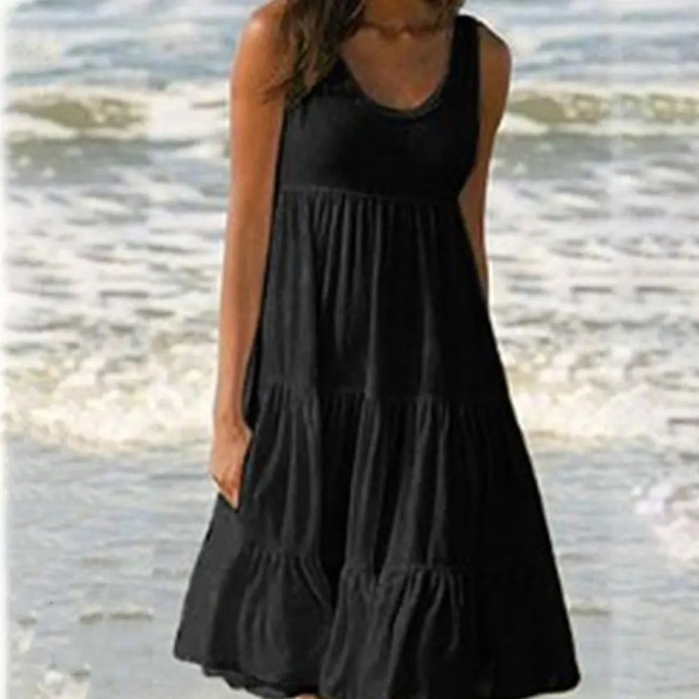 Sleeveless Ruffles Sundress