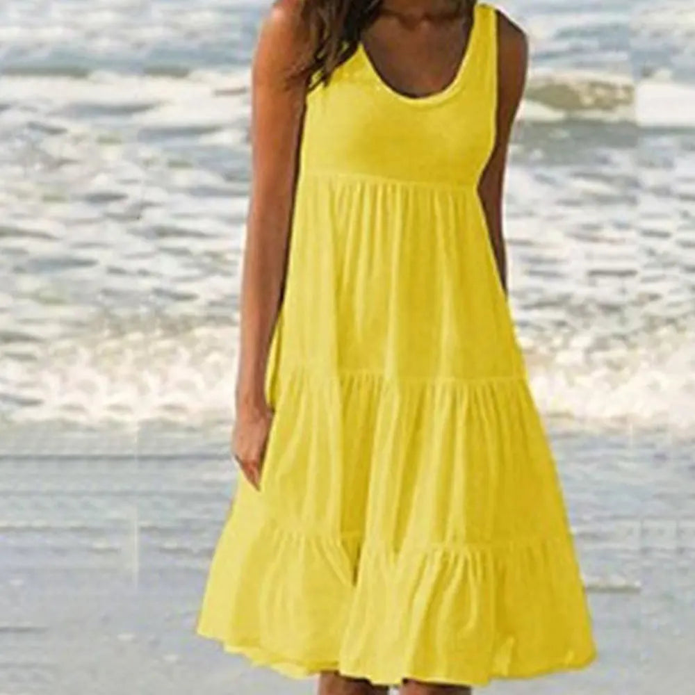 Sleeveless Ruffles Sundress