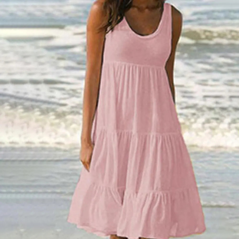 Sleeveless Ruffles Sundress