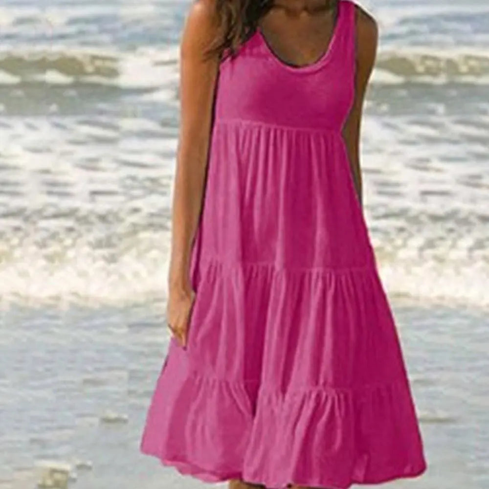 Sleeveless Ruffles Sundress
