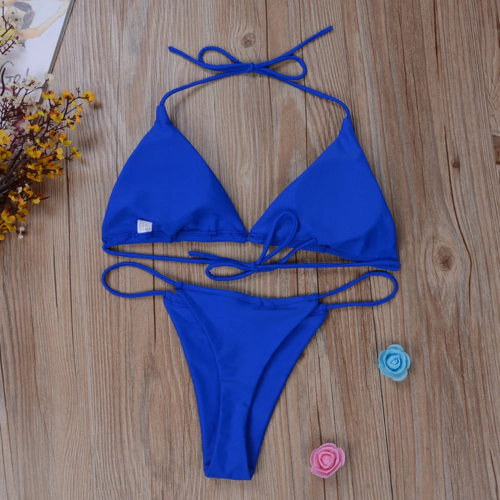 Women Bikini Set Sexy Side Tie
