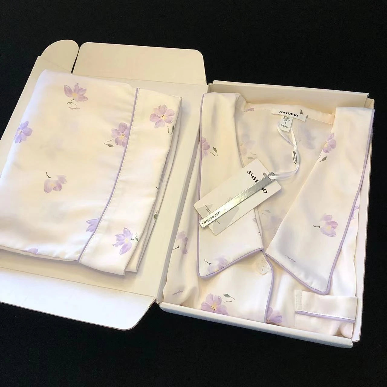 Ice Silk 2 Pieces Pajamas